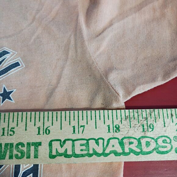 Buckle American Fighter Men's T Shirt Peach Gray Double Sided M - Picture 8 of 9